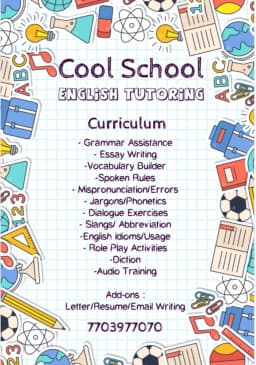 The Cool School Noida - Spoken English and Language Tutoring