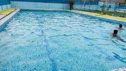Rainbow swimming pool